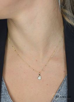 Złota zawieszka serduszko z cyrkoniami symbol miłości 585 Zawieszka złota w Sklepie z Biżuterią (5).JPG